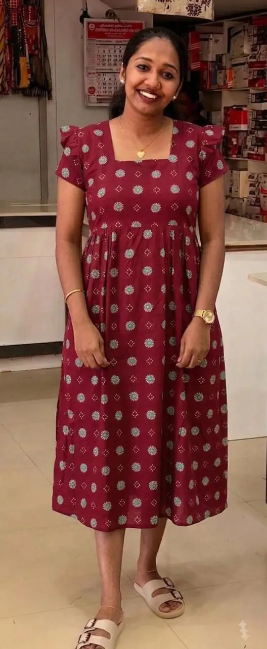 Frock-maroon - Image 1