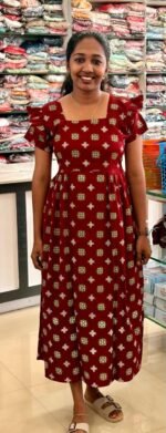 Frock-maroon