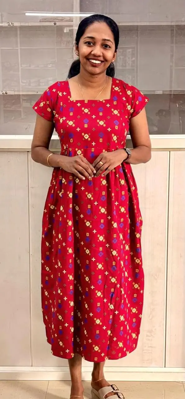 WhatsApp Image 2026-08-20 at 1.02.55 PM Feeding Home Wear With Zip-Cherry Red - Image 1