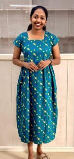 Feeding Home Wear With Zip-Teal