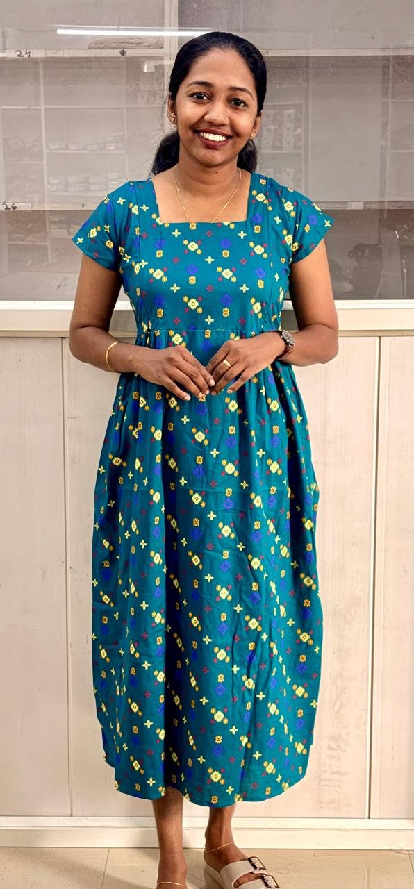 WhatsApp Image 2026-08-20 at 12.43.46 PM (1) Feeding Home Wear With Zip-Teal - Image 1