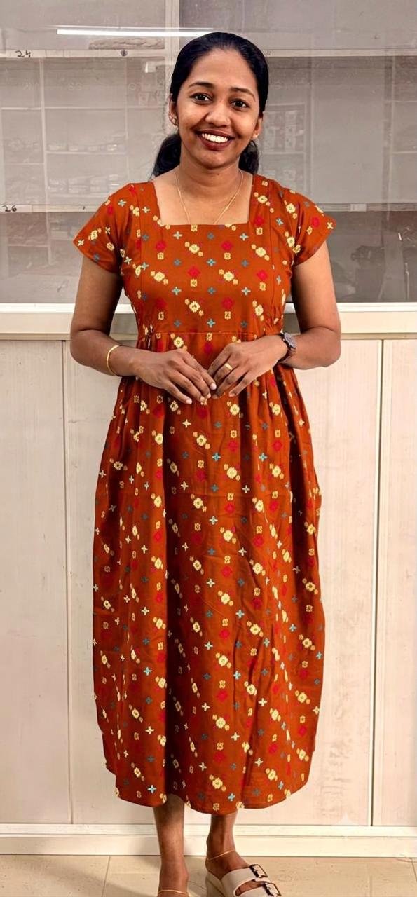 WhatsApp Image 2026-08-20 at 12.59.56 PM Feeding Home Wear With Zip-Terracotta Orange - Image 1