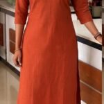 Slitted Top Plus Bottom(With Lining)Burnt Orange