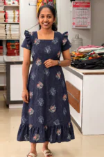 Feeding Home Wear-navy blue