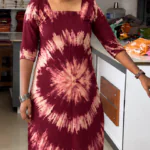 Slitted Top-Maroon