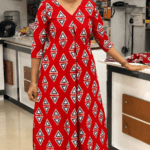 A Line Kurthi-Red