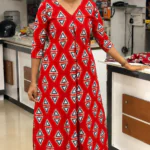 A Line Kurthi-Red