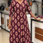 A Line Kurthi-Maroon