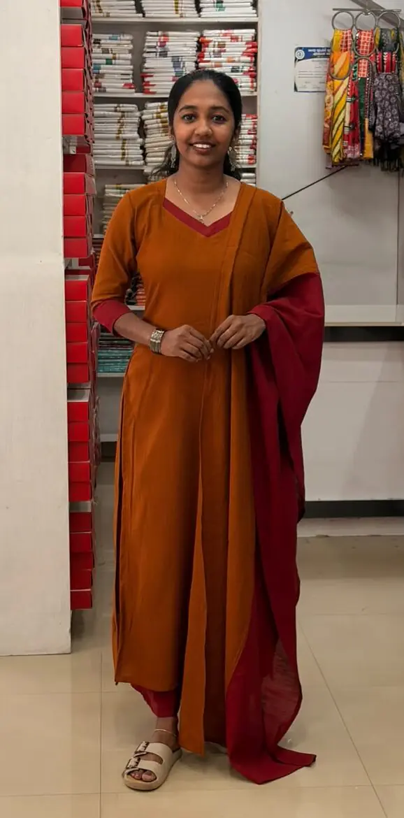 Slitted Top Plus Bottom With Duppatta-y - Image 1