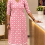 Slitted Top Plus Bottom-Pink