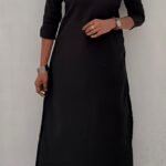 Slitted Top Plus Bottom-Black