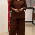 Cord Set-Brown(pant with lining)
