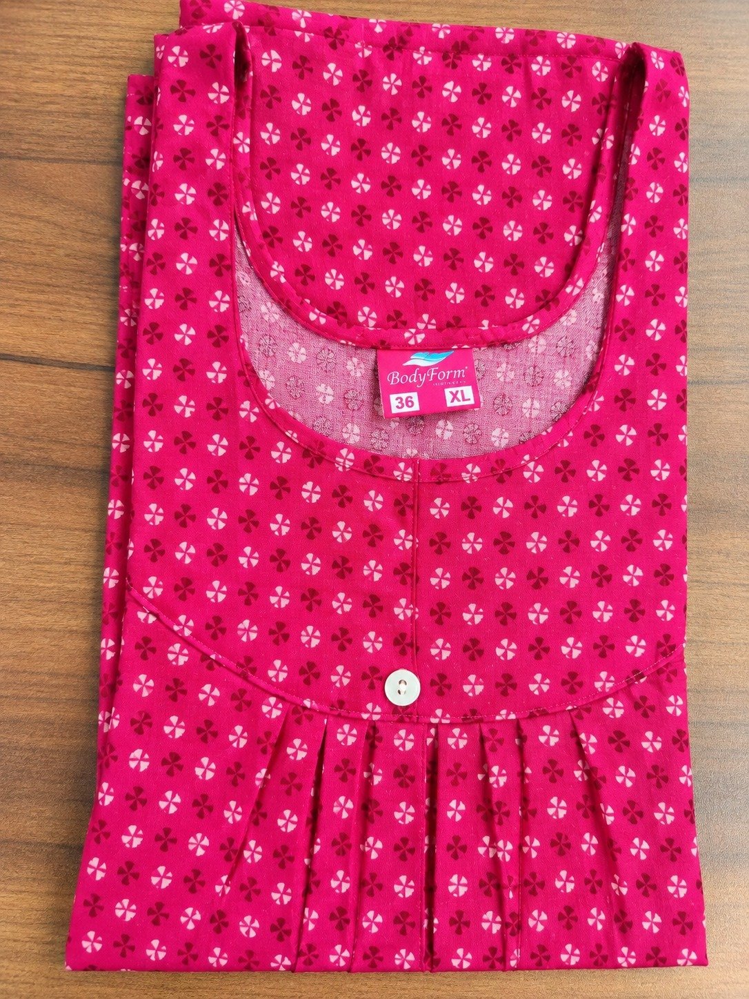 WhatsApp Image 2026-09-21 at 2.58.55 PM Light Pleated Nighty-Pink(f) - Image 1