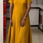 A Line Princess Cut Top-Yellow