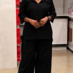 Cord Set-Black(pant with lining)