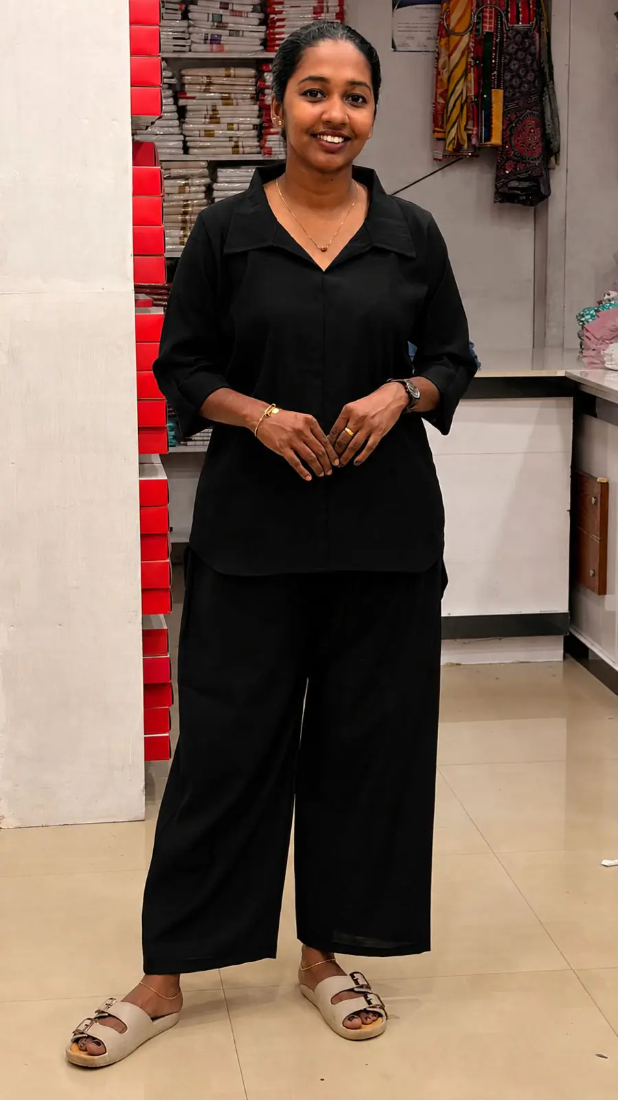 Cord Set-Black(pant with lining) - Image 1