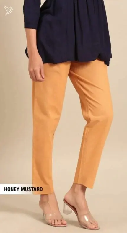 Twin Birds Cotton pant-Honey Mustard - Image 1