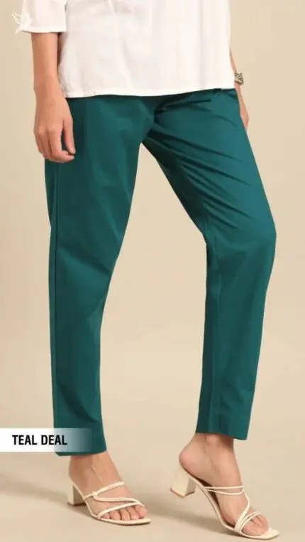 WhatsApp Image 2026-10-03 at 3.35.50 PM Twin Birds Cotton pant-Teal Deal - Image 1