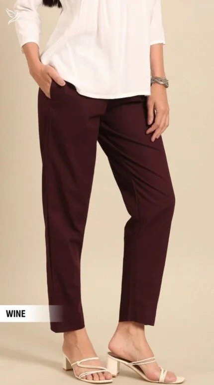 WhatsApp Image 2026-10-03 at 3.37.18 PM (1) Twin Birds Cotton pant-Wine - Image 1
