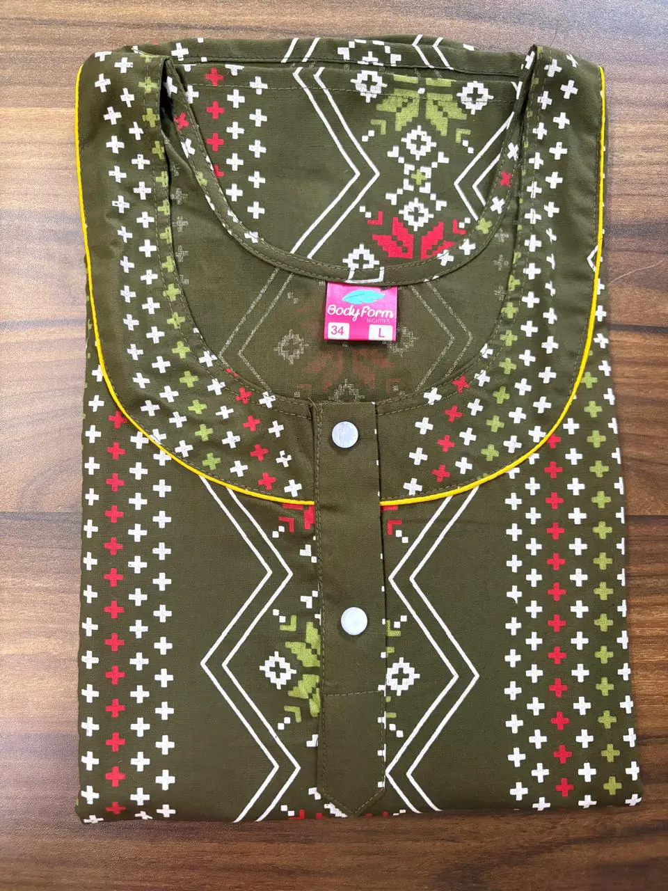 A Line Nighty-Olive Green - Image 1
