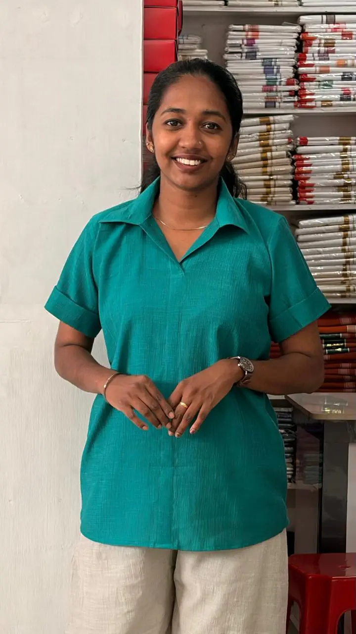 Shirt-Bluish Green - Image 1