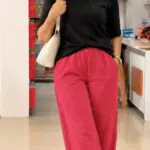 Cotton Pant-dark peach