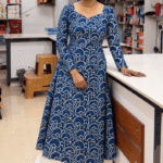 Hand block printed aline full sleeve top